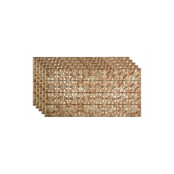 Acoustic Ceiling Products Fasade Traditional Syle No 1 - 48-3/8" x 24-3/8" PVC Glue Up Tile in Bermuda Bronze - PG5017 PG5017 - main
